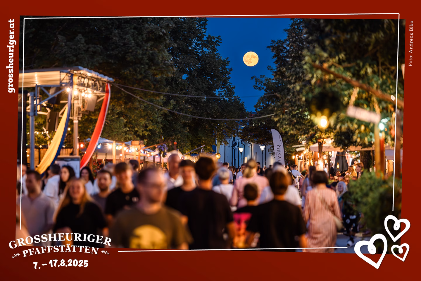 Abendstimmung und Vollmond am Grossheurigen Pfaffstätten
