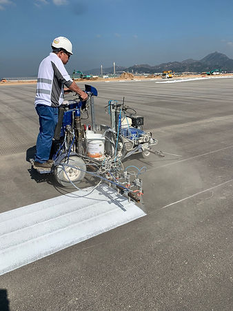 Waterborne Paint Line Marking at Airfield