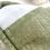 Thumbnail: This Linen Stripe Custom Pillow Cover features three-inch wide green and white stripes with coordinating fabric cording for a