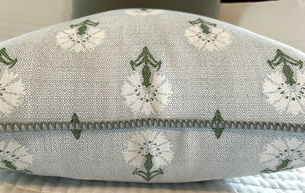 Thumbnail: This Indoor- Outdoor Pillow Cover with a Textured Blue Background and Stylized Flowers brings an easy elegance to both your p