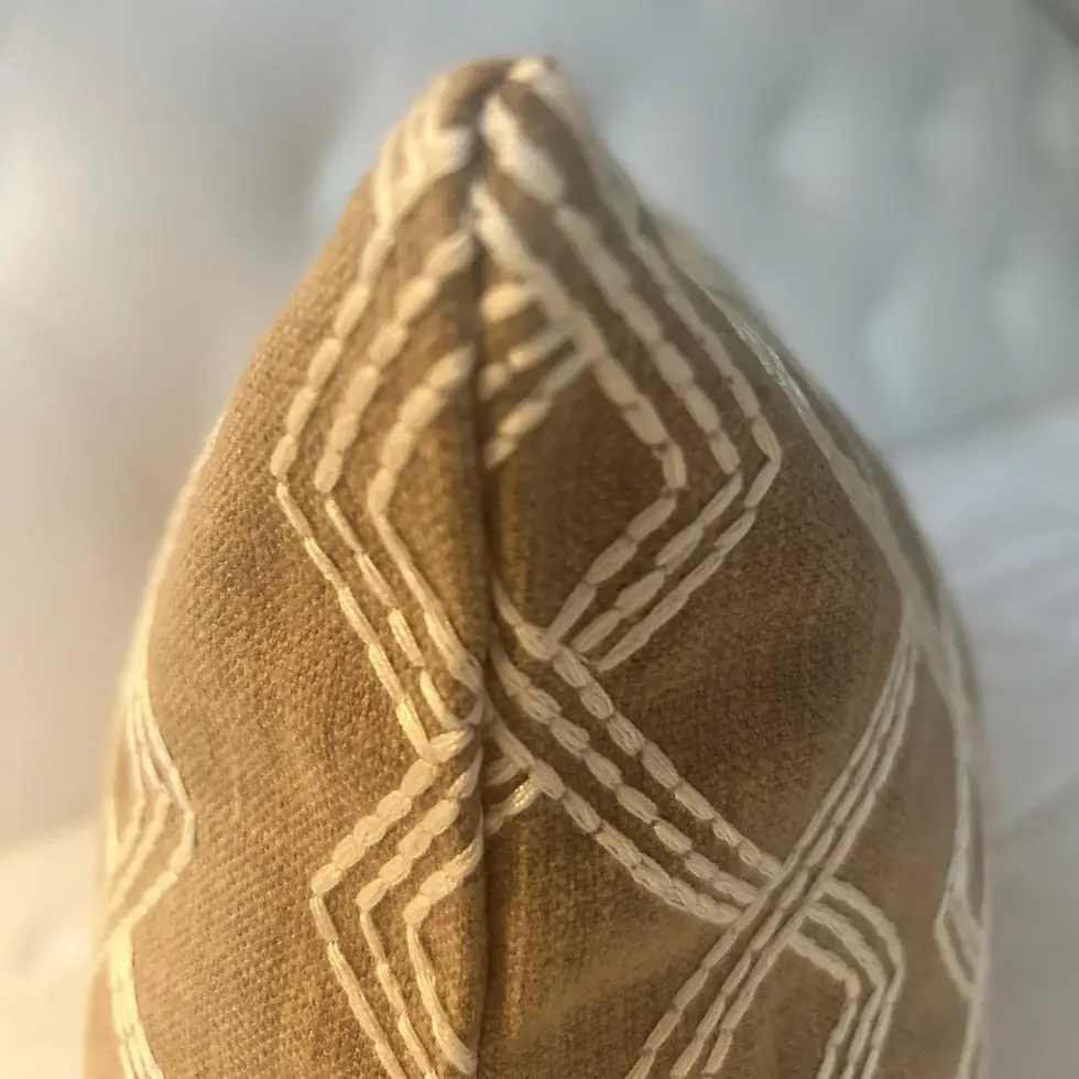 Thumbnail: Add a touch of vintage charm to your home with this CUSTOM PILLOW COVER. It has an embroidery Detailed Decorative Cotton Stit