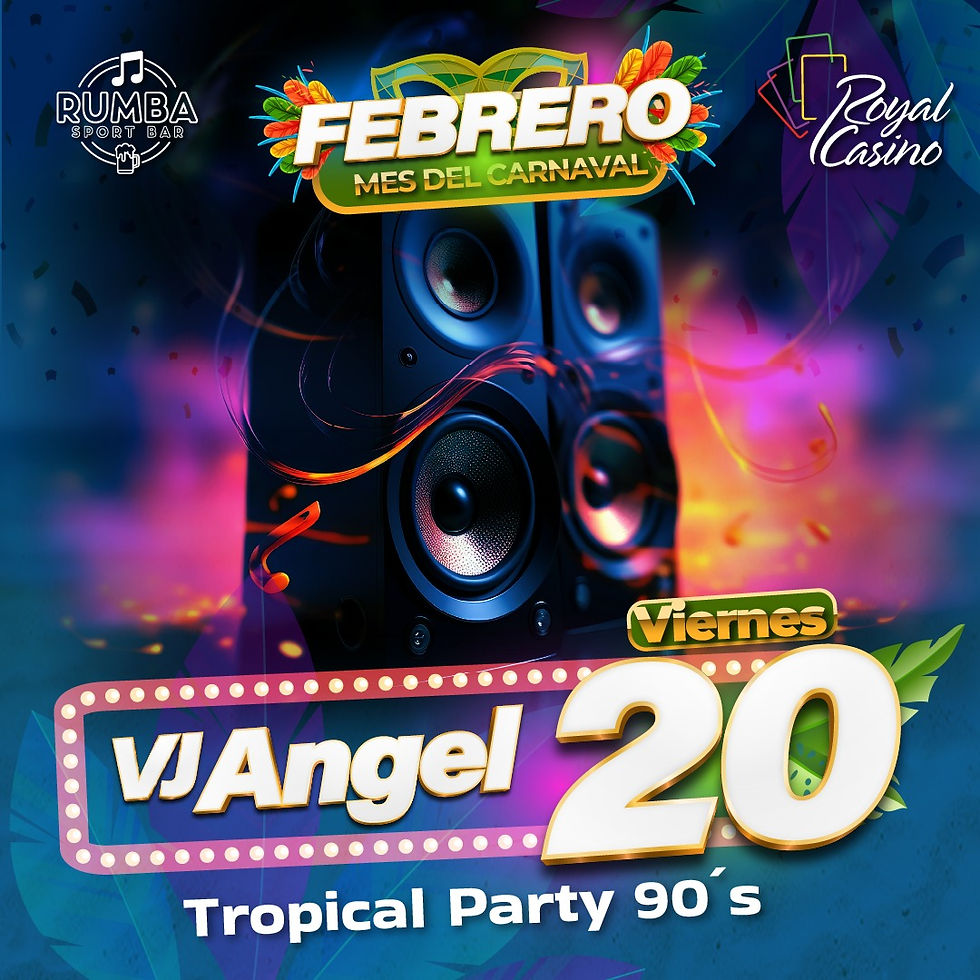 Tropical Party 90’s con VJ Angel 🔥🌴