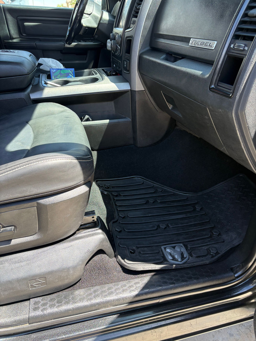 Vacuuming the interior