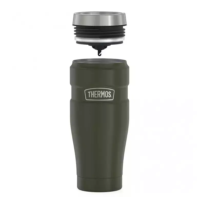 Miniatura: Copo Térmico Inox com Tampa Verde Militar Fuji 470ml Thermos