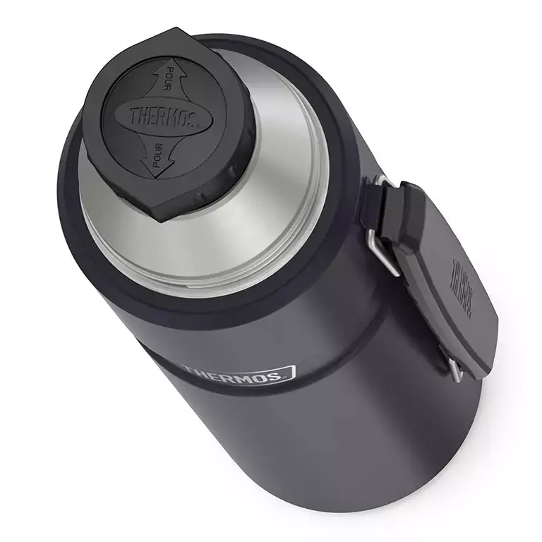 Miniatura: Garrafa Térmica Inox com Alça Preta Pampas 1,2L Thermos