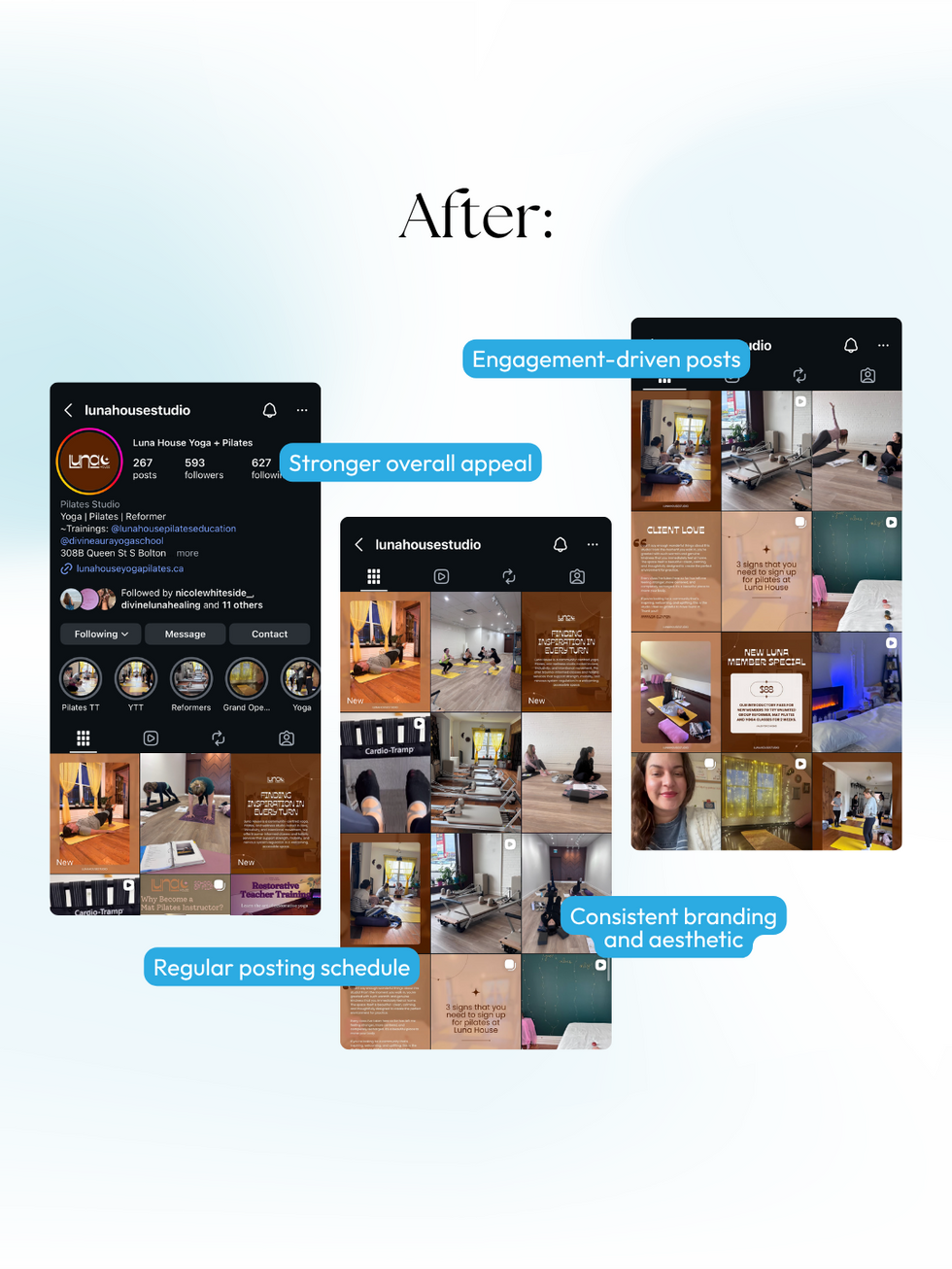 Luna House Studio Social Media Analytics