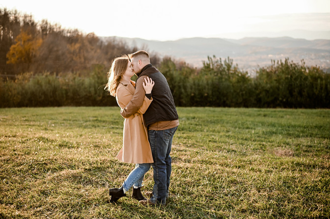 engagement session at apple orchard