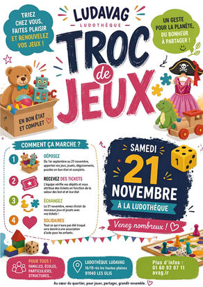 Troc de jeux et jouets 21 novembre