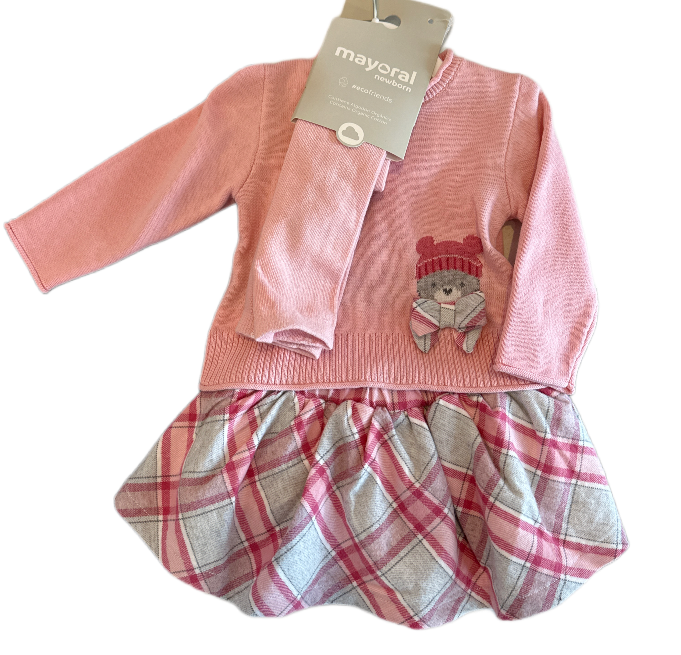 Mayoral Bear Outfit with Tights