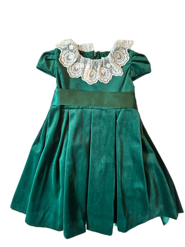 Green Velvet Dress by Luli & Me | Lulubelle