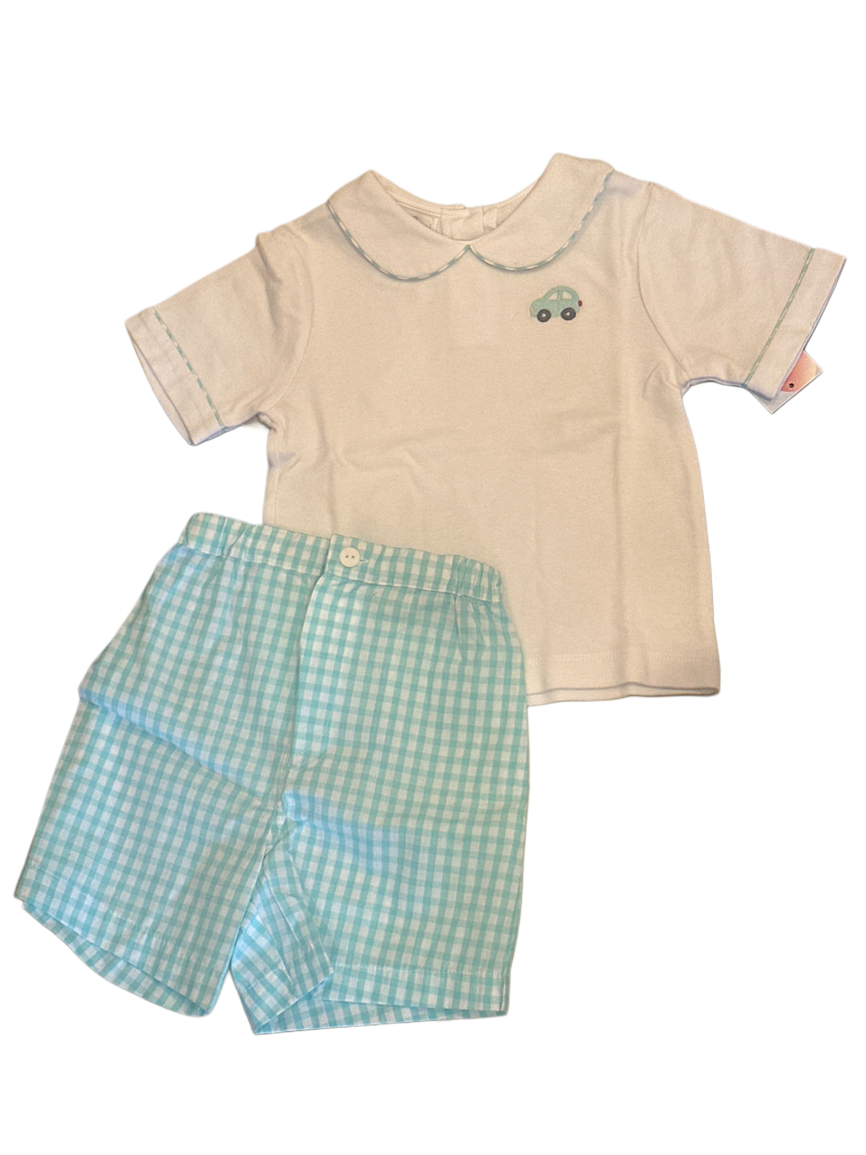 Teal car set by Petit Ami