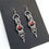 Thumbnail: Red Bead Dangle Earrings in Chain Maille
