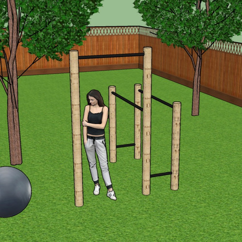 Single pull up bar & dip station | The Garden Gym