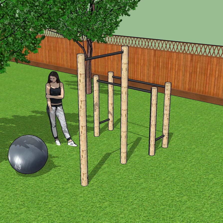 Thumbnail: Single pull up bar  & separate dip station