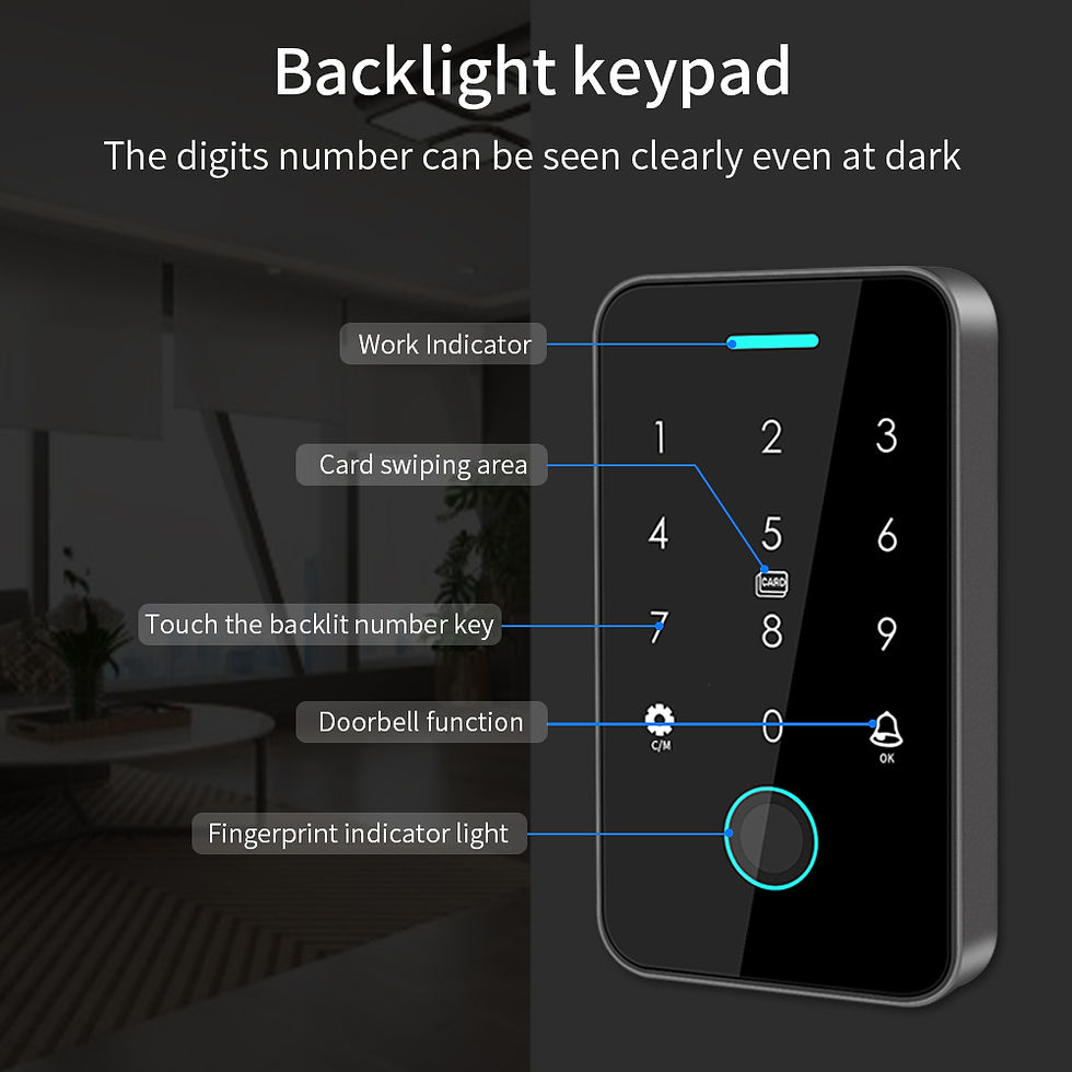 Miniatura: Nfc bluetooth tuya app backlight toque 13.56mhz rfid cartão de controle acesso 