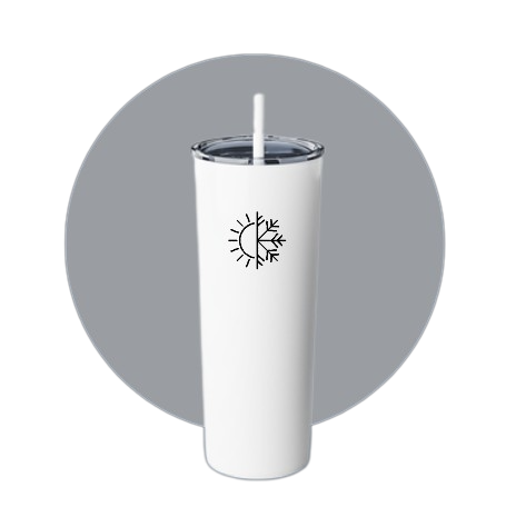 20oz Skinny Steel Tumbler with Straw
