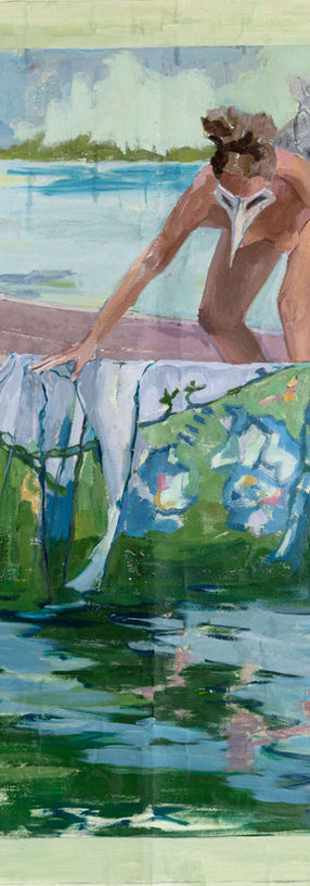 Untitled #4, maroon Series, 2026, oil on canvas, 60" x 60"