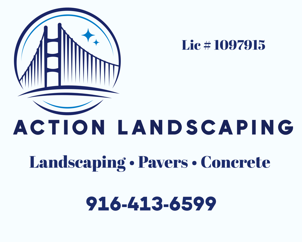 ACTION LANDSCAPING logo