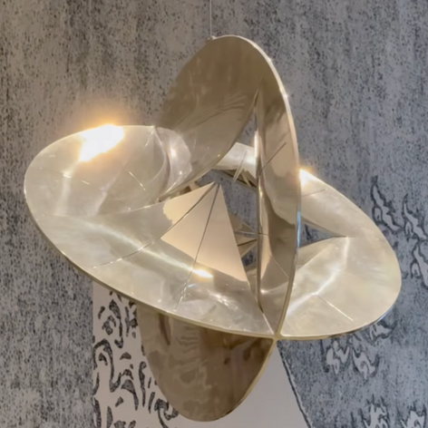 On view: Luise Kaish’s Sphere (1976) now on display in the Hood Museum’s Russo Atrium