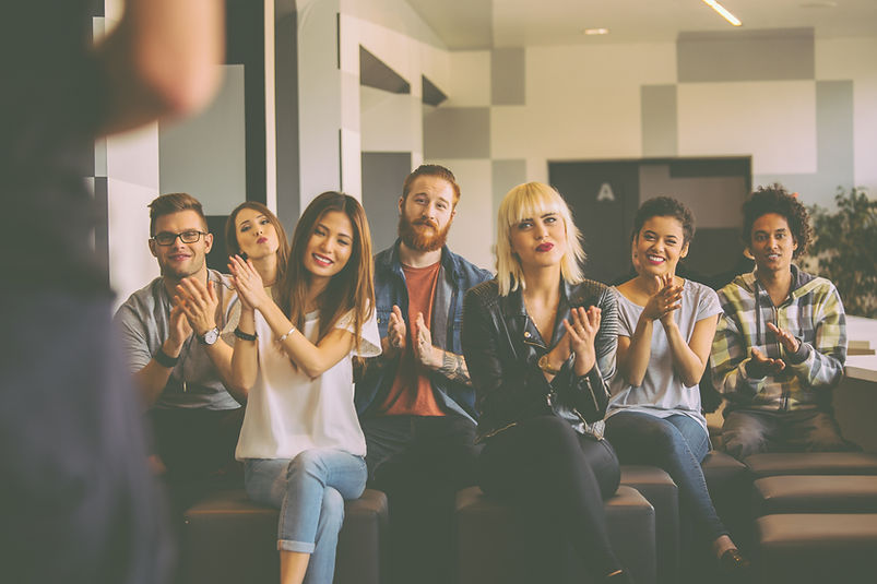 Group Applauding Indoors