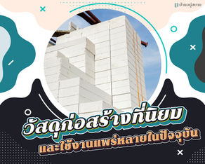 วัสดุก่อสร้างที่นิยมในปัจจุบัน