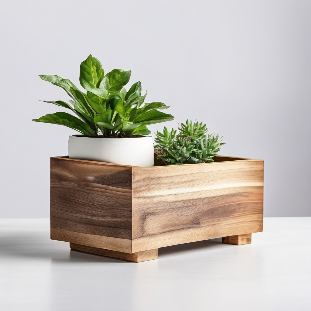 Rustic Wooden Planter