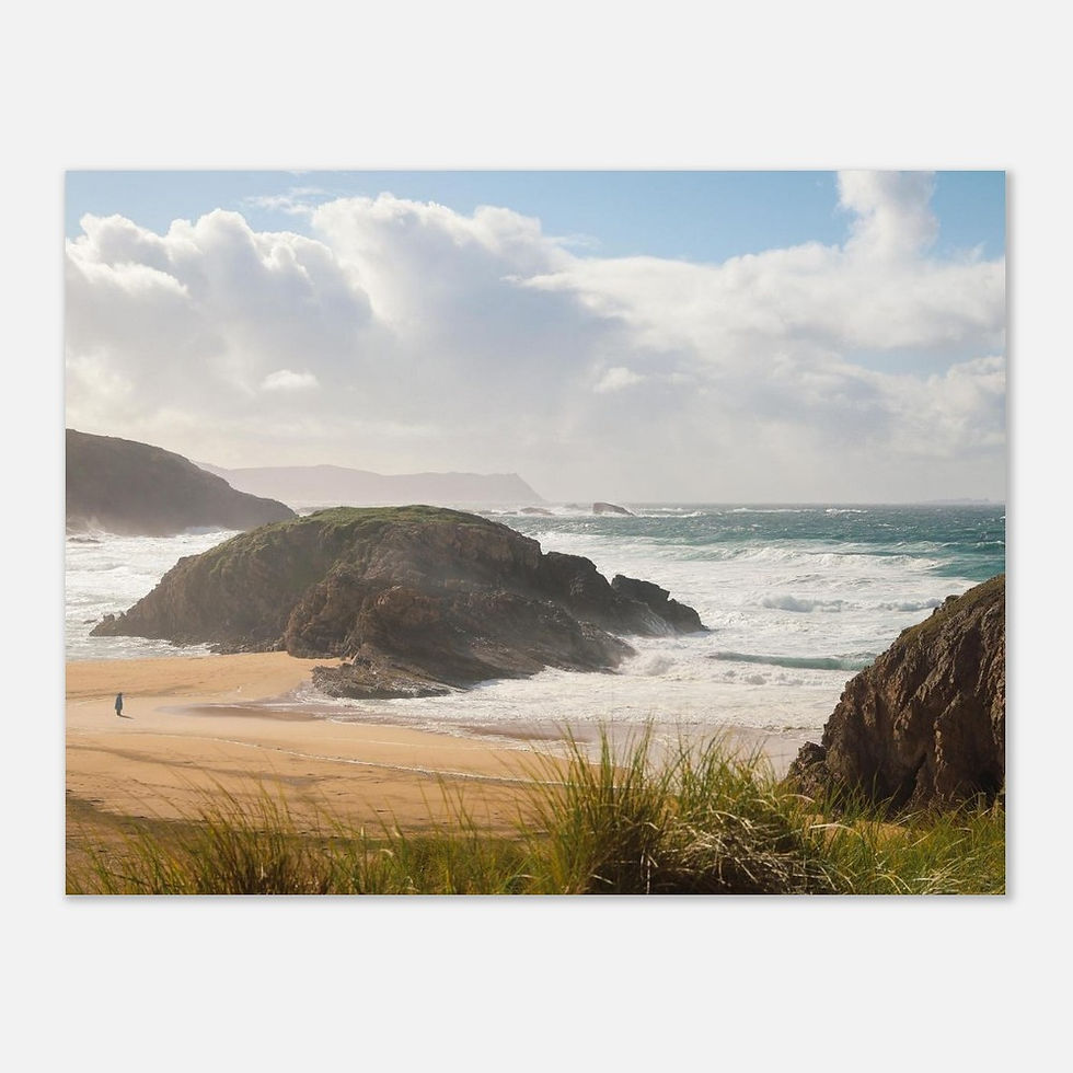 Thumbnail: Murder Hole Beach Art Print – Stormy Ireland Landscape