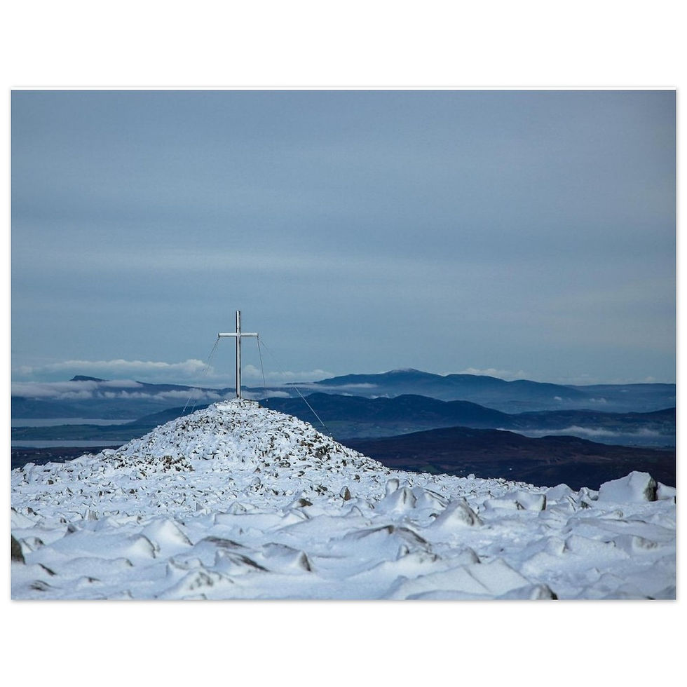 Thumbnail: Muckish Cross in Snow - Fine Art Poster