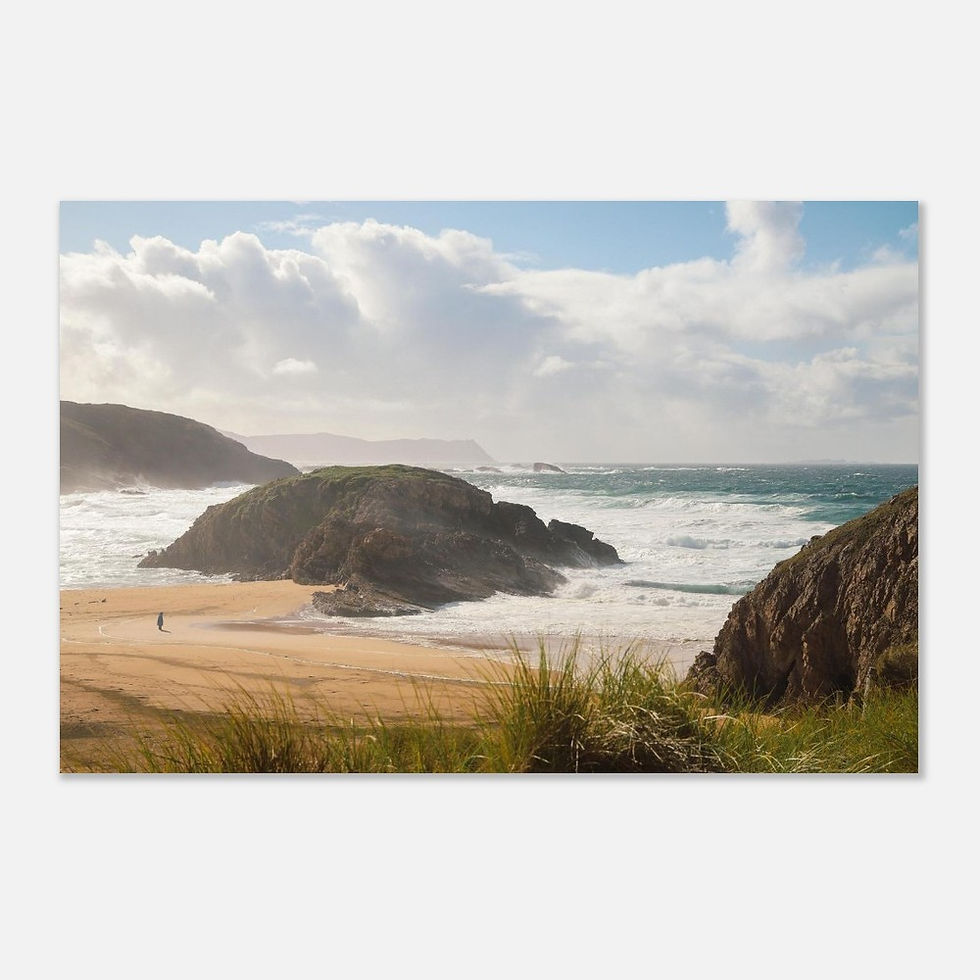 Thumbnail: Murder Hole Beach Art Print – Stormy Ireland Landscape