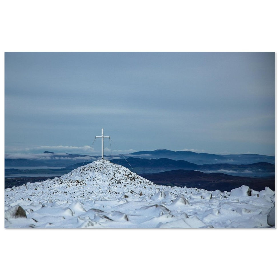 Thumbnail: Muckish Cross in Snow - Fine Art Poster