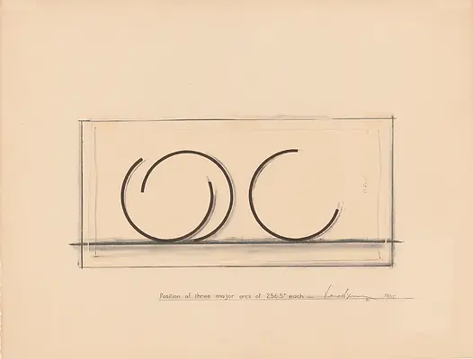 Bernar Venet, Position of three major arcs of 265.5° each