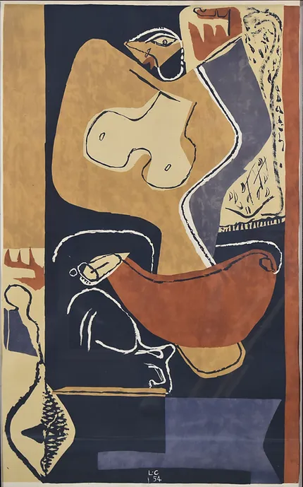 Le Corbusier. Femme à la main levée. Lithographie