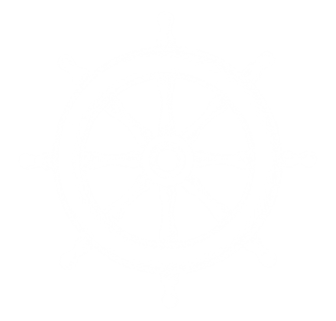 Wooden ship's tiller on a black background