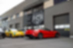 voitures devant le garage pista detailing à côté de paris
