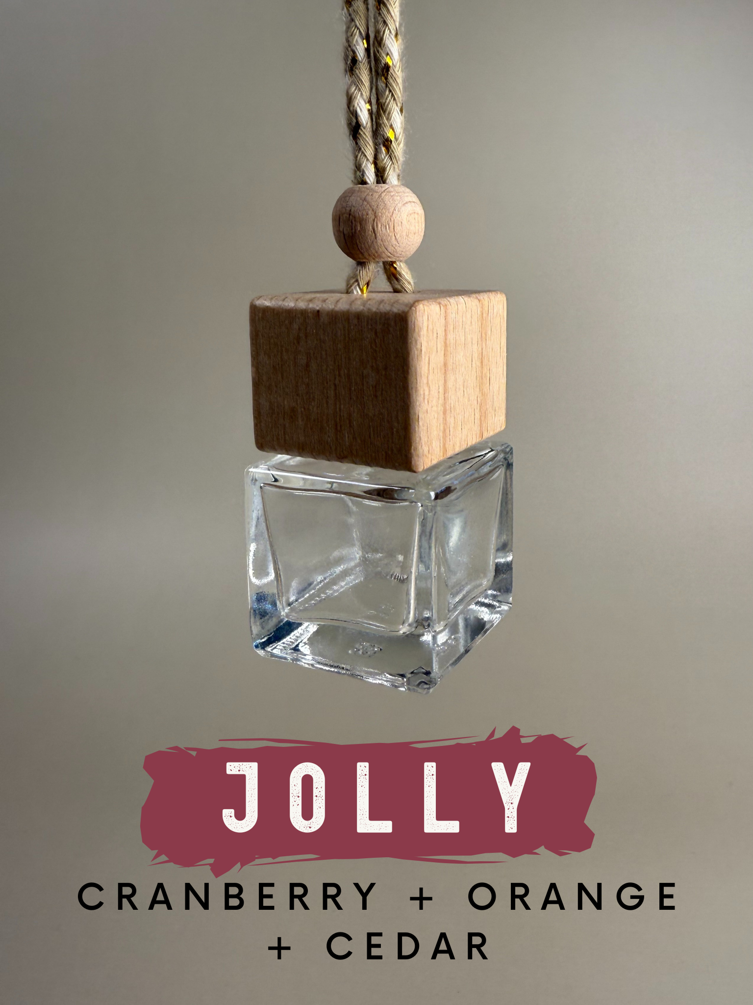 Jolly Car Air Freshener (Hanging) – Cranberry + Orange + Cedar