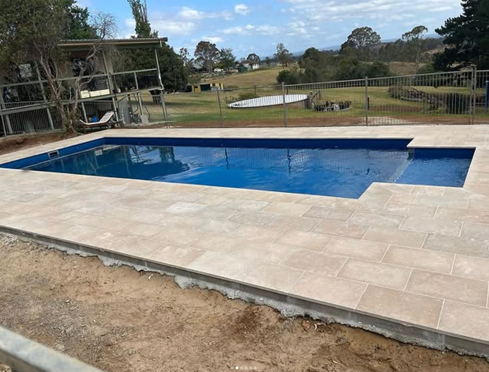 Custom concrete pool at an acreage property in Razorback NSW
