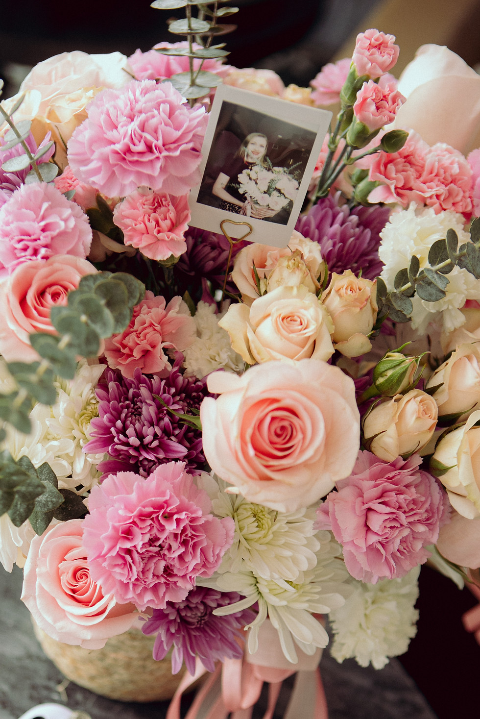 Thoughtful, colorful flower bouquet