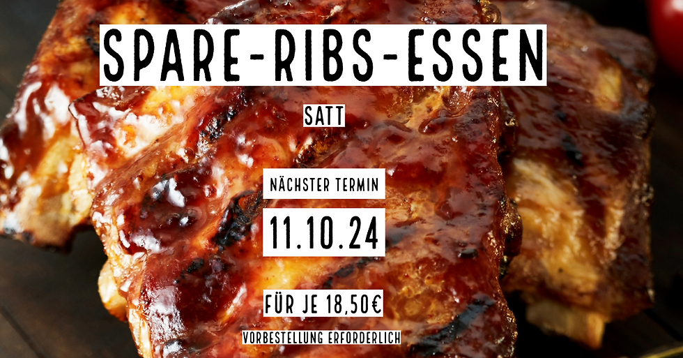 Spare-Ribs-Essen satt