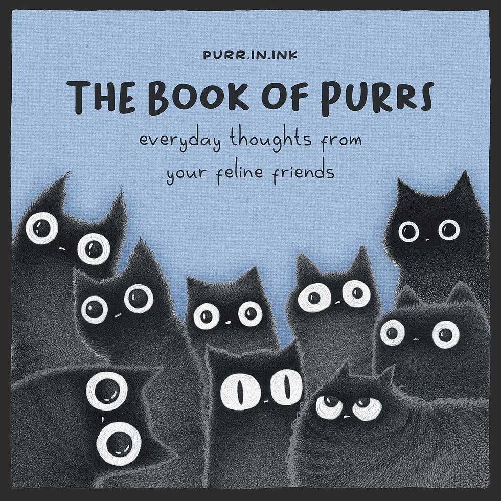 The Book of Purrs Book Cover by purr.in.ink