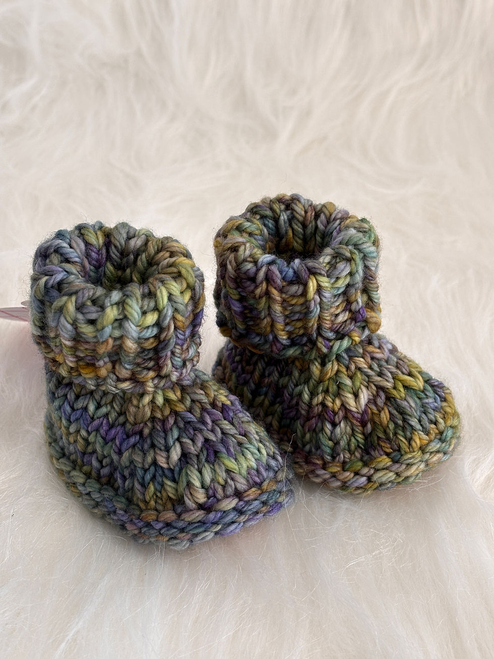 Thumbnail: Blue/ green “I was worth the wait” booties with gift box