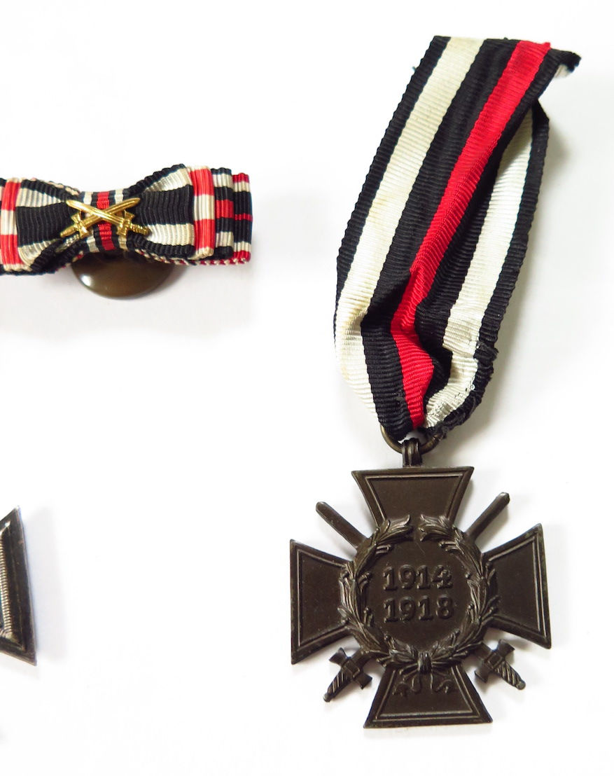 Thumbnail: Imperial German WWI Iron Cross, Honour Cross & Buttonhole Group