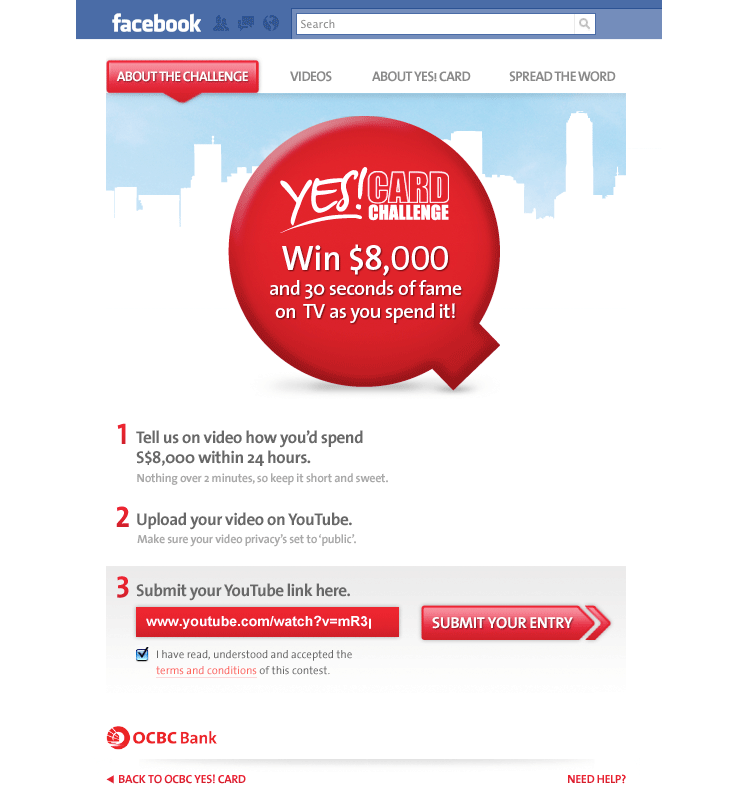 OCBC Bank. Yes! Card Challenge. About The Challenge.