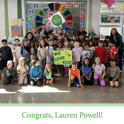 Congratulations to  Lauren Powell, First Grade Teacher at Eagle Valley Elementary School for being on of this week’s Apple Award honorees!
