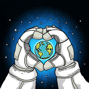 Astronaut Love Earth