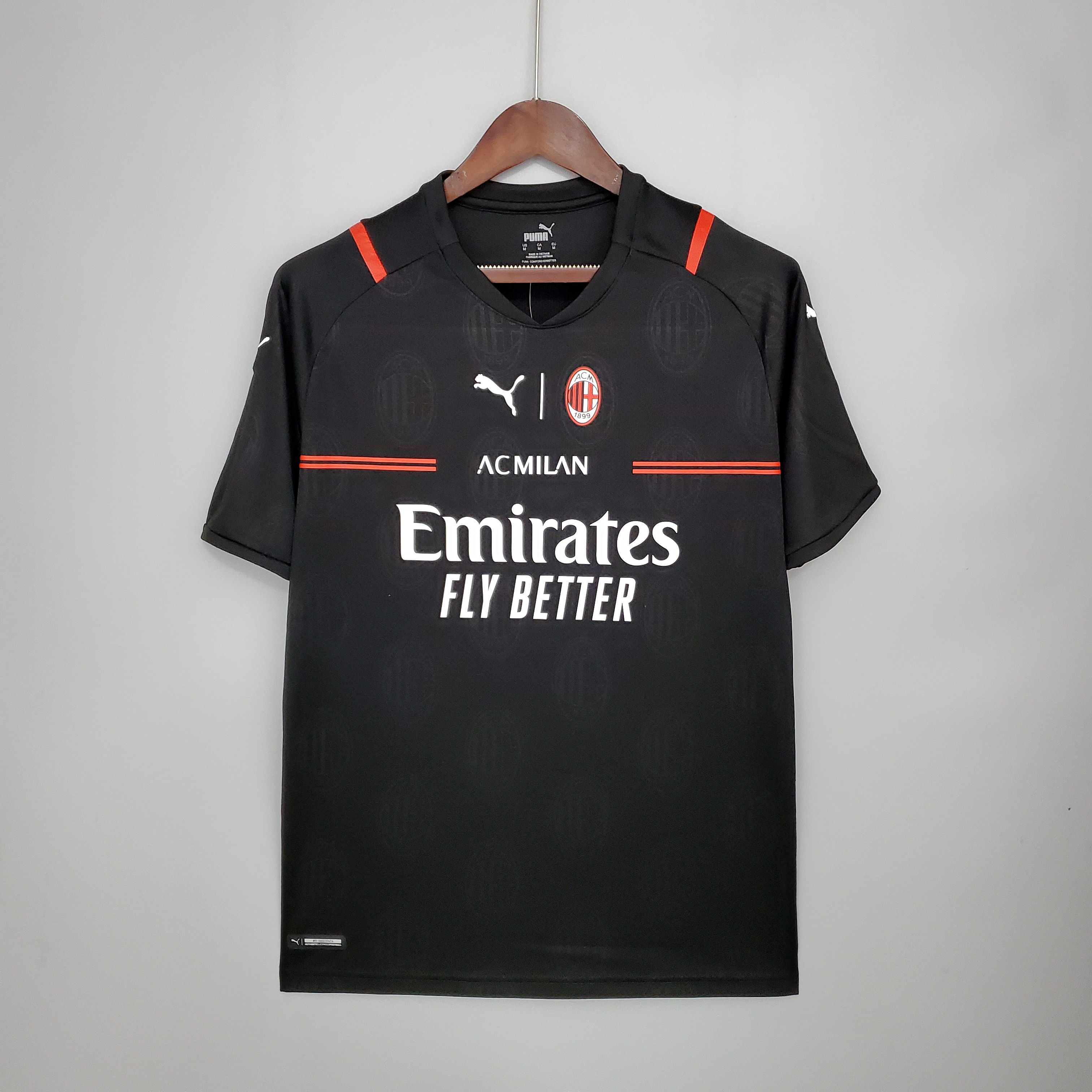 Camisa Milan Preta 21/22 Torcedor Masculina