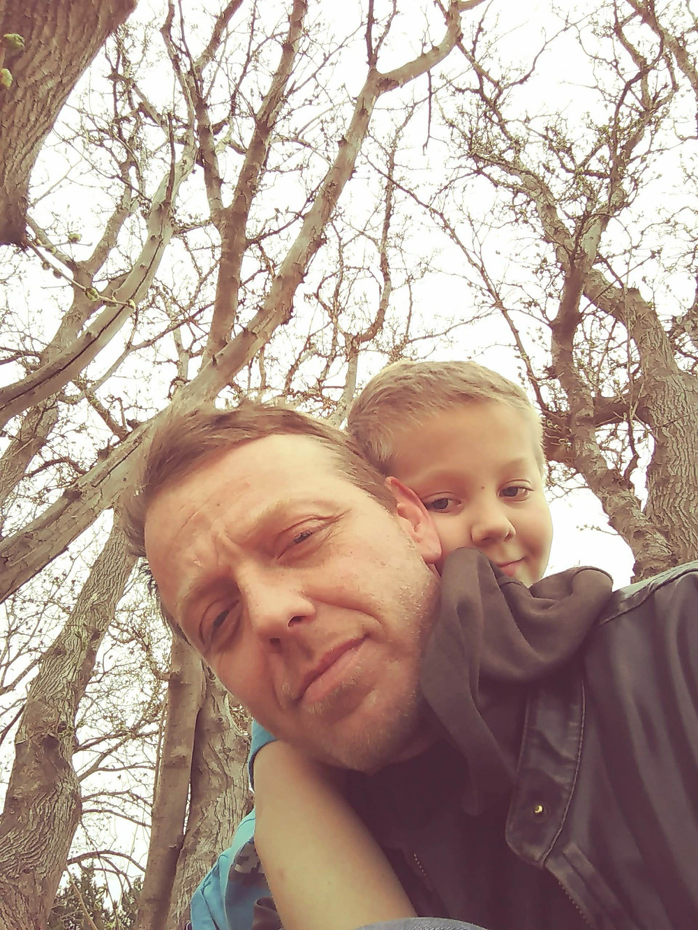 Micah with his son.