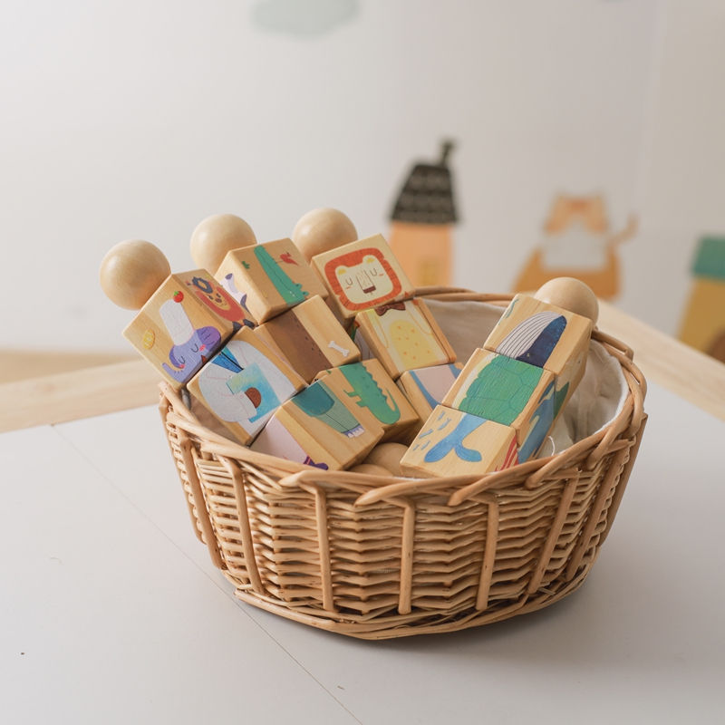 Thumbnail: Wooden Animal Matching Rattle — Single Piece