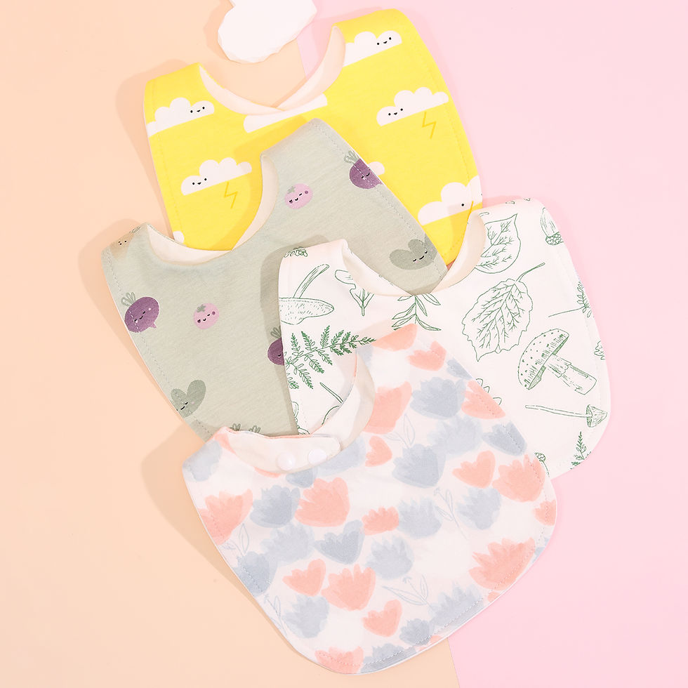 Thumbnail: Organic Cotton Bandana Bib Set — 4 Pack