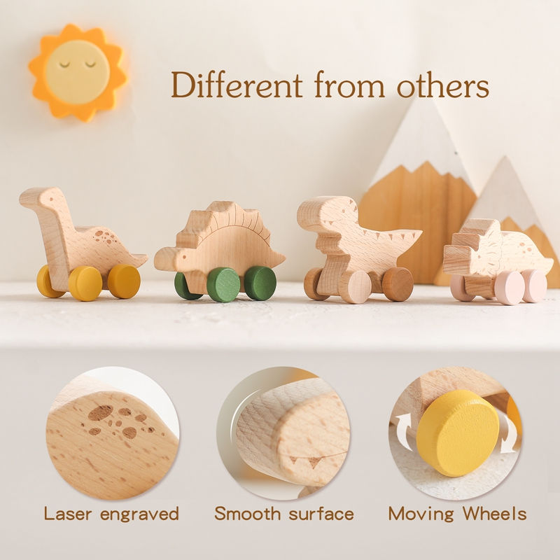 Thumbnail: Beechwood Dinosaur Puzzle Block