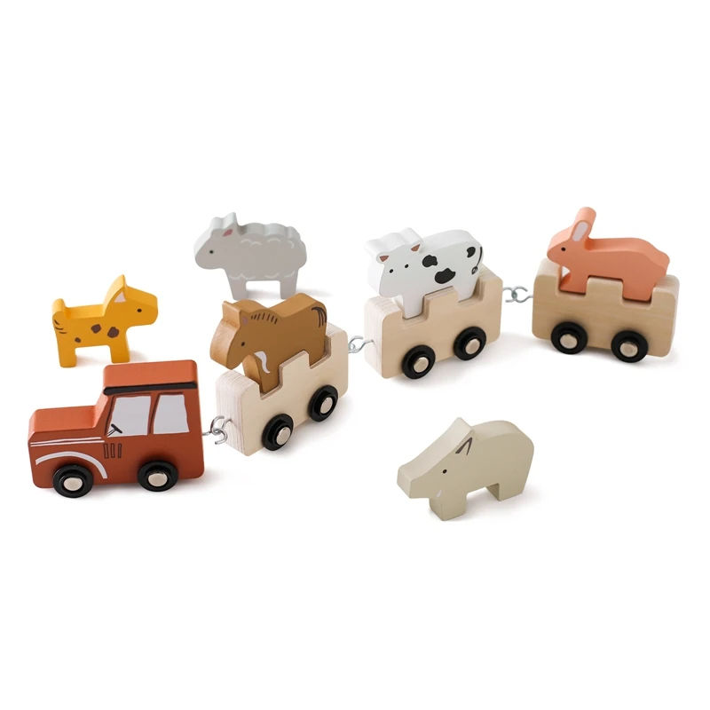 Thumbnail: Montessori Wooden Number Train Set